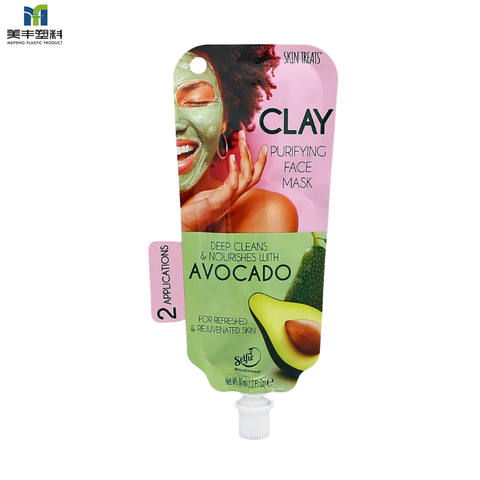 Фасовочный косметический спаут-пакет необычной формы | Пакет с дозатором для кремов, масок и косметических средств